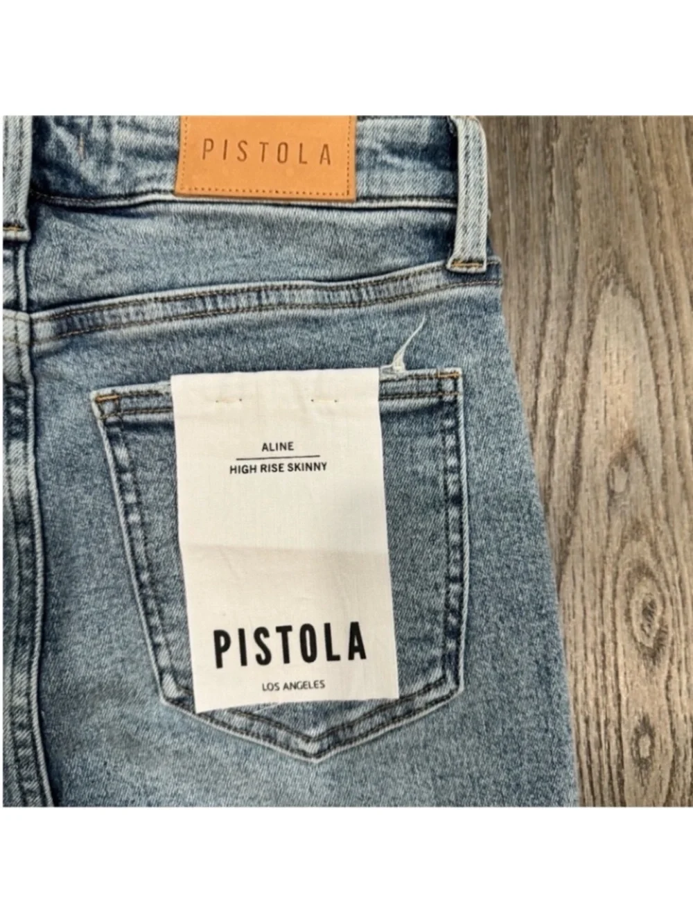 NWT pistola Women’s Aline “ Pursue” Light Blue High-Rise Skinny Jeans size 26